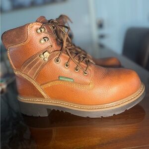 John Deere Men's Brown Leather Boots